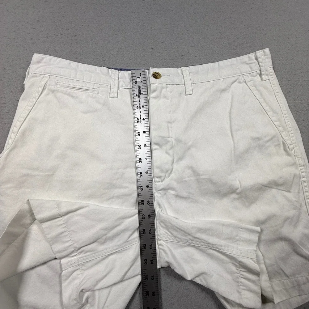 Polo Ralph Lauren Mens Relaxed Fit Chino Shorts White Cotton Size 36